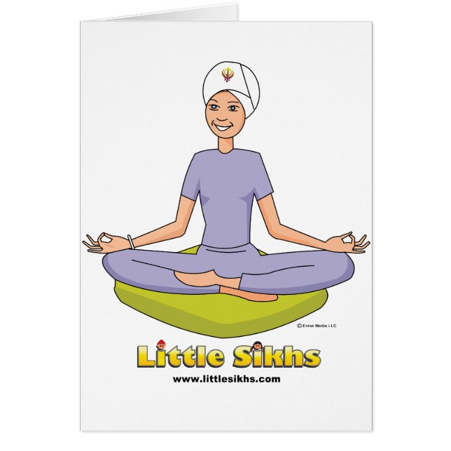 Lite SikhsYogatema Hälsningskort (Framsidan)