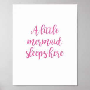 Lite Sjöjungfru här Pillow Poster