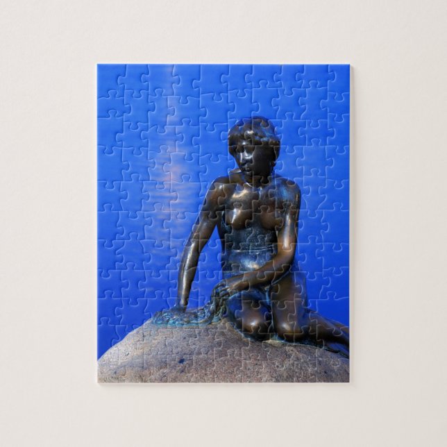 Lite sjöjungfrustaty, Köpenhamn, Danmark Pussel (Vertikal)