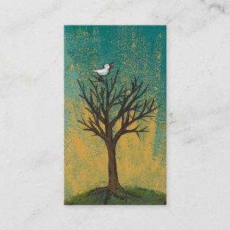 Lite sjunger fågeln rolig nätt original- visitkort