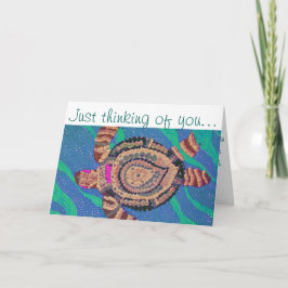 Lite sköldpadda med många fläckar kort