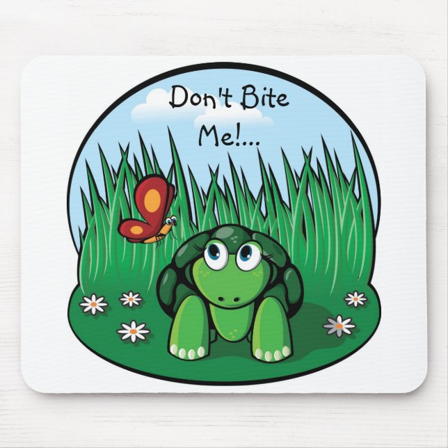 Lite sköldpaddan, biter inte mig! … mousepad musmatta (Framsidan)