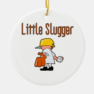 Lite sluggerbaseballT-tröja och gåvor Julgransprydnad Keramik