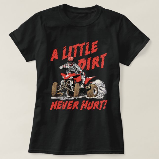 Lite smuts Ontr aldrig - 4 Hjular med fyra ATV T Shirt (Design framsida)