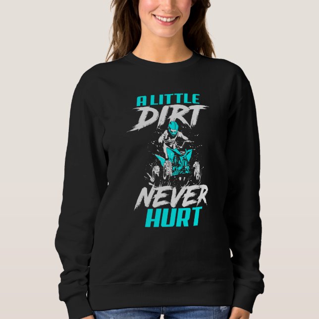 Lite smuts Ontr aldrig Atv Fyra Wheeler Quad Bik T Shirt (Framsida)