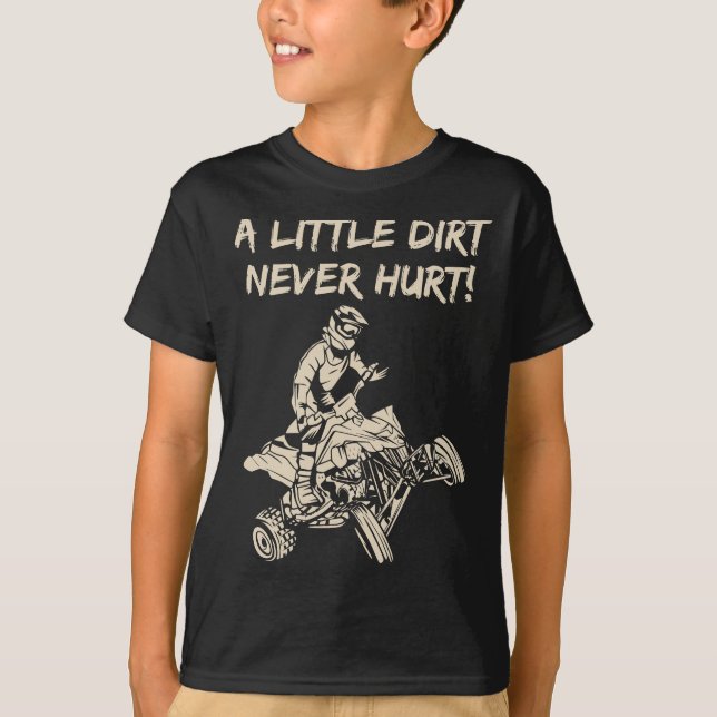 Lite smuts Ontr aldrig Quad ATV T Shirt (Framsida)