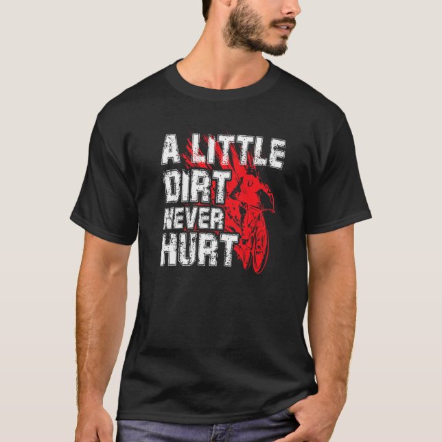 Lite smutsig Ont aldrig bergsBiker T Shirt (Framsida)