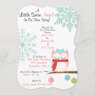 Lite Snö Angel Inbjudningar