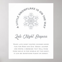 Lite snöflammande babyskor sen natt
