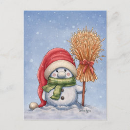 Lite Snögubbe Vykort