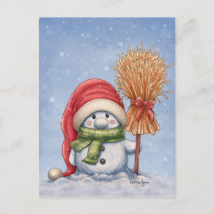 Lite Snögubbe Vykort