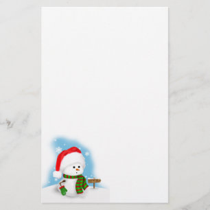 Lite snögubbebrevpapper brevpapper