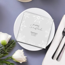 Lite Snowflake Baby dusch Grått Pappersservett