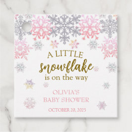 Lite Snowflake-babydusch Gåvor Etiketter