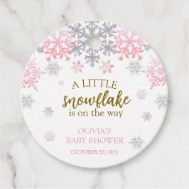 Lite Snowflake-babydusch Gåvor Etiketter