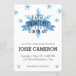 Lite Snowflakebaby showerinbjudan Inbjudningar