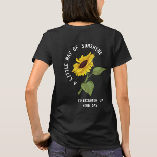 Lite solljus, svart solros t shirt