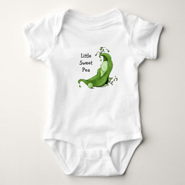 Lite söta ärtaspädbarn T-tröja T-shirt (Framsida)