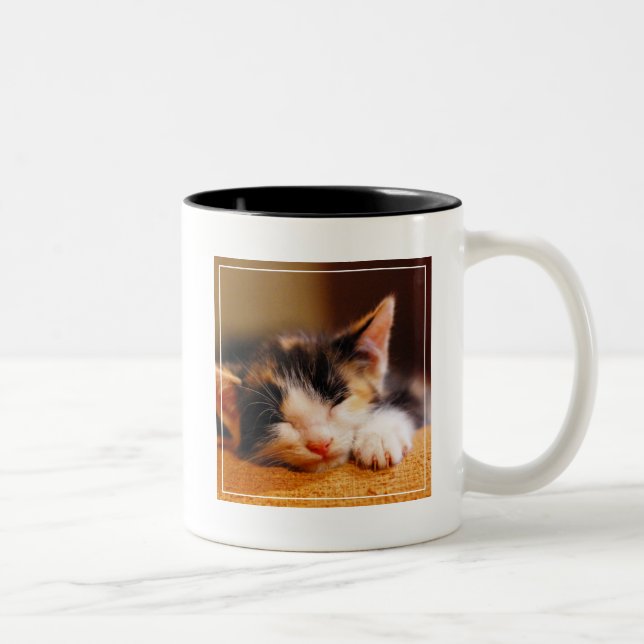 Lite sova för kattunge Två-Tonad mugg (Höger)