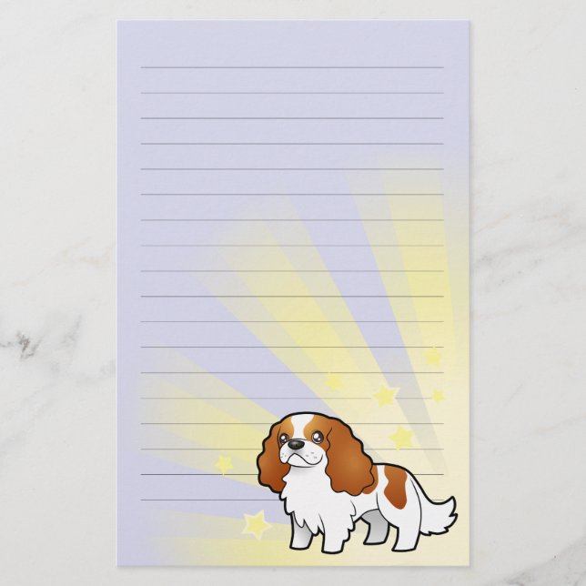 Lite Spaniel för kung Charles för stjärna stolt Brevpapper (Framsida)