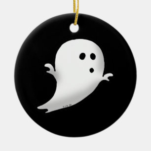 Lite spöke julgransprydnad keramik