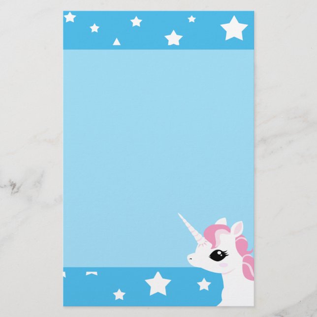 Lite stationär rosa mane för Unicorn (Framsida)
