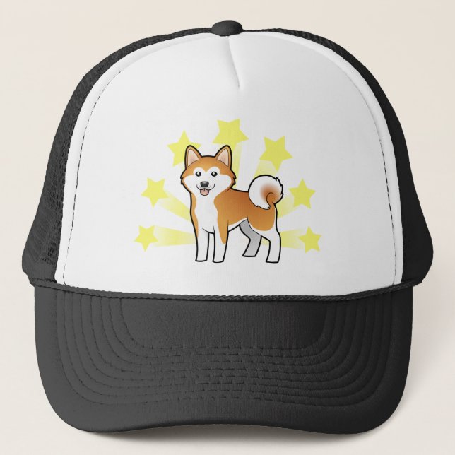 Lite stjärna Akita Inu/Shiba Inu Keps (Framsida)