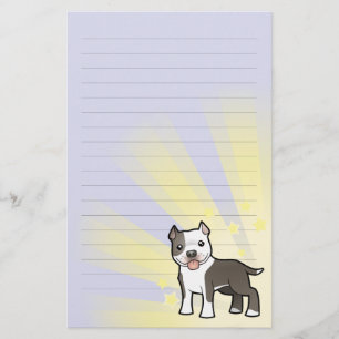 Lite stjärna Pitbull/amerikanStaffordshire Terrie Brevpapper
