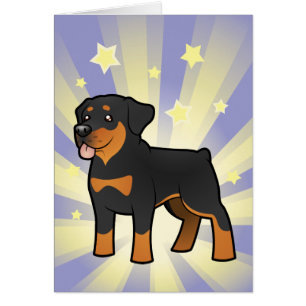 Lite stjärna Rottweiler Hälsningskort