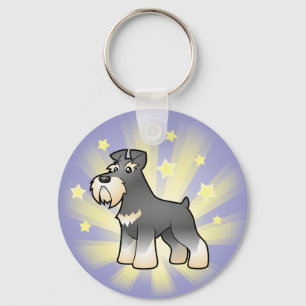 Lite stjärnajätte/standard/miniatyrSchnauzer Nyckelring