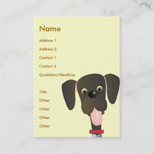 Lite stor hund visitkort