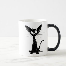Lite svart katt magisk mugg