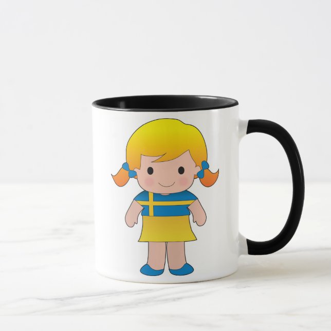 Lite svensk flicka mugg (Höger)
