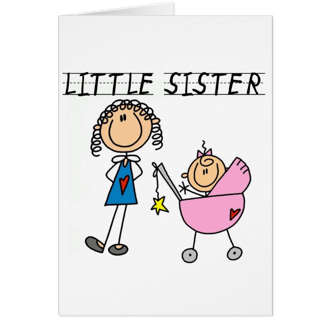 Lite syster med stora syrranTshirts Hälsningskort (Framsidan)