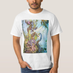 Lite T-tröja för sjöjungfruvintagekonst T Shirt