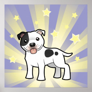 Lite Terrier för stjärnaStaffordshire tjur Poster