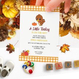 Lite Thanksgiving för Turkiets babyskor Inbjudningar