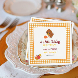Lite Thanksgiving för Turkiets babyskor Pappersservett