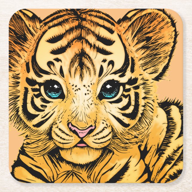 LITE TIGER UNDERLÄGG PAPPER KVADRAT (Framsidan)