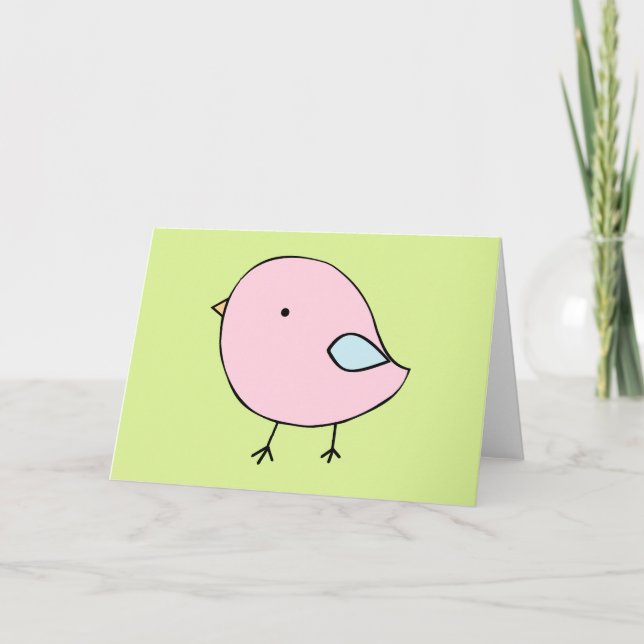 Lite tomt hälsningkort för chick kort (Framsida)