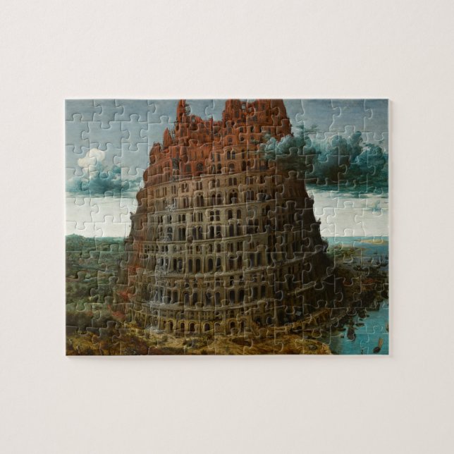 Lite torn av Babel av Pieter Bruegel Pussel (Horisontell)