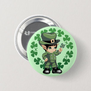 Lite troll med Shamrocks Knapp