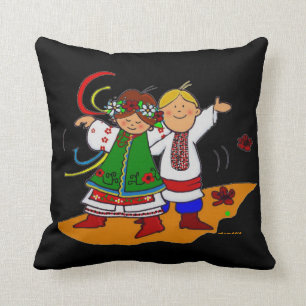 Lite ukrainsk Folk konst för dansare Kudde