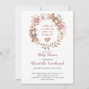 Lite Unge är på väg att bjuda in babyskor Inbjudningar