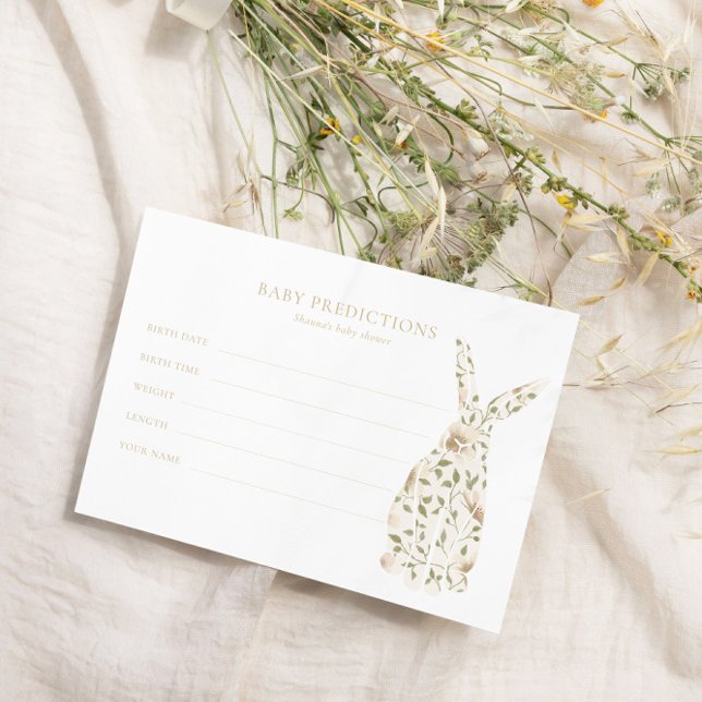 Lite Vår Blommigt Baby Shower Guesses Game (Skapare uppladdad)