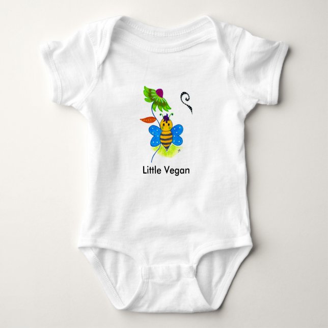 "Lite Vegan" babyBodysuit Tröja (Framsida)