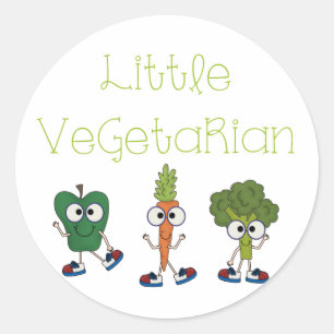 Lite vegetarian runt klistermärke