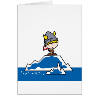 Lite Viking pojke Hälsningskort