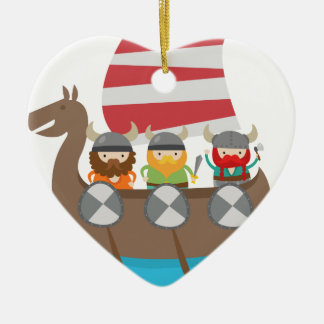 Lite Vikings i frakt Julgransprydnad Keramik