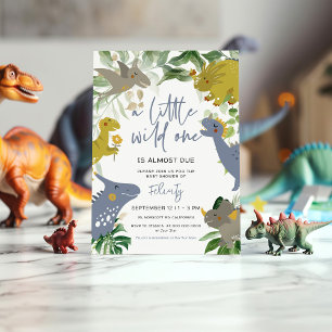 Lite vild en dinosaur trex Baby Shower Inbjudningar